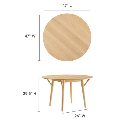 Modway - Gallant 47" Round Dining Table by Modway  Bar and Dining Bar and Dining Tables Brown - EEI-5511-OAK-OAK