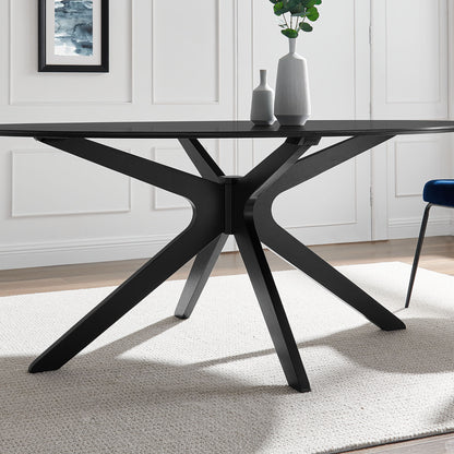 Modway Outlet Traverse 71" Oval Dining Table by Modway  Bar and Dining Furniture Black Black - EEI-5513-BLK-BLK