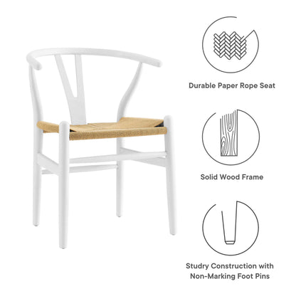 Modway Outlet Amish Dining Wood Armchair by Modway  Bar and Dining Furniture White - EEI-552-WHI