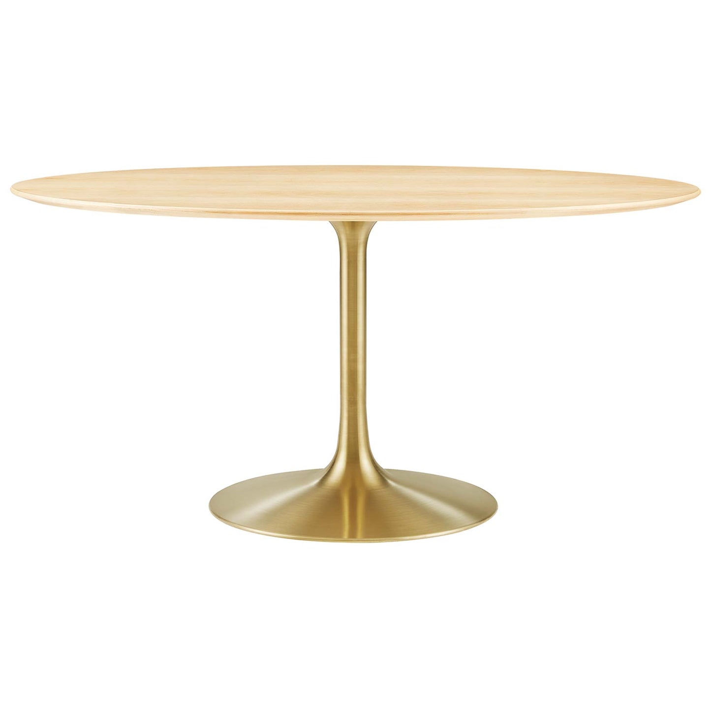 Modway Outlet Lippa 60" Oval Wood Dining Table by Modway  Bar and Dining Furniture Gold Natural - EEI-5525-GLD-NAT