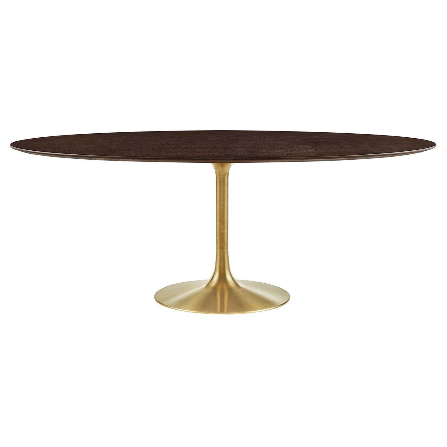 Modway Outlet Lippa 78" Oval Wood Dining Table by Modway  Bar and Dining Furniture Gold Cherry Walnut - EEI-5526-GLD-CHE