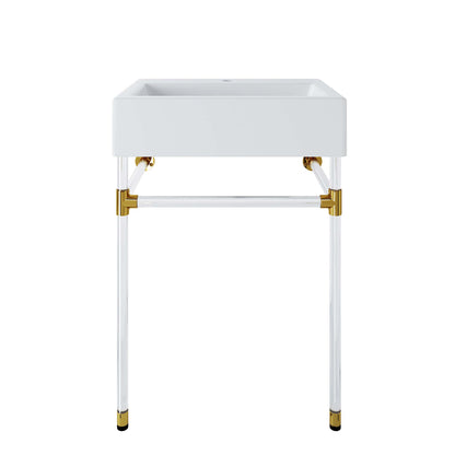 Modway - Redeem 24" Acrylic Wall-Mount Bathroom Vanity by Modway  Bathroom Vanities White - EEI-5535-ACR-WHI