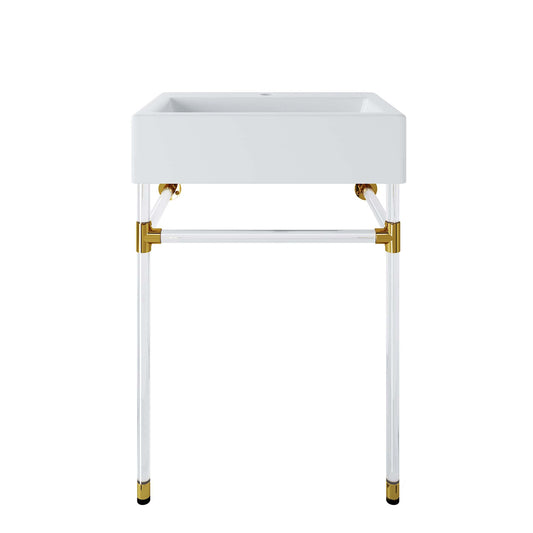 Modway - Redeem 24" Acrylic Wall-Mount Bathroom Vanity by Modway  Bathroom Vanities White - EEI-5535-ACR-WHI