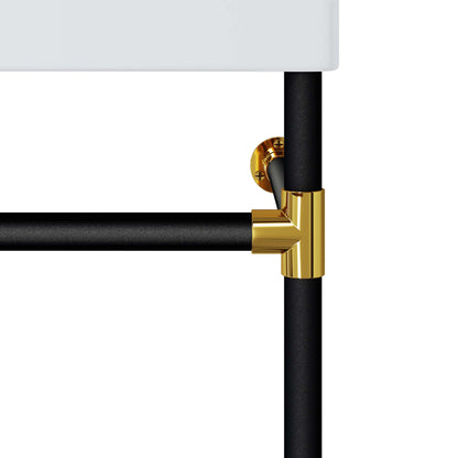 Modway - Redeem 24" Wall-Mount Black Stainless Steel Bathroom Vanity by Modway  Bathroom Vanities White - EEI-5537-BLK-WHI