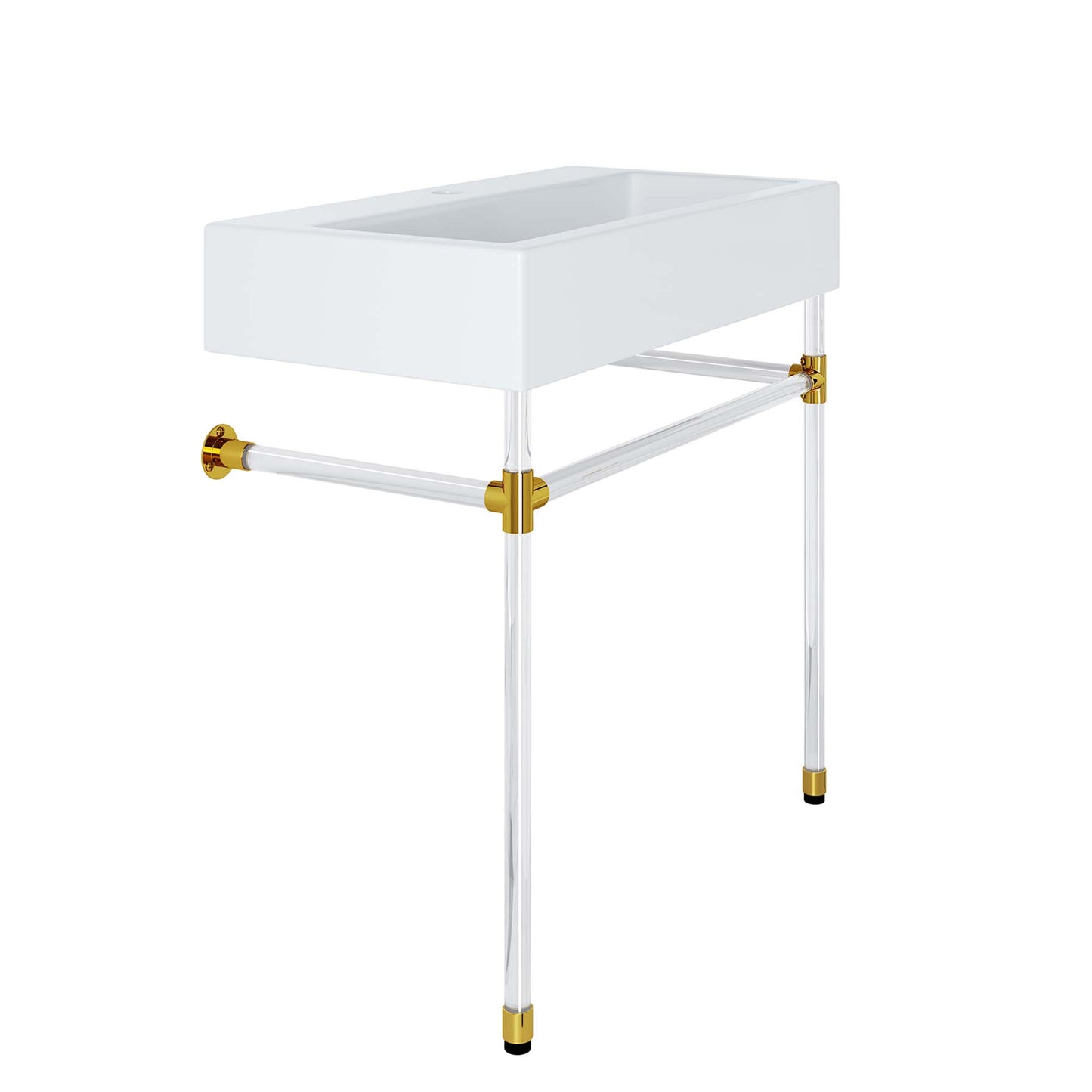 Modway Outlet Redeem 32" Acrylic Wall-Mount Bathroom Vanity by Modway  Bathroom Furniture Clear White - EEI-5539-ACR-WHI