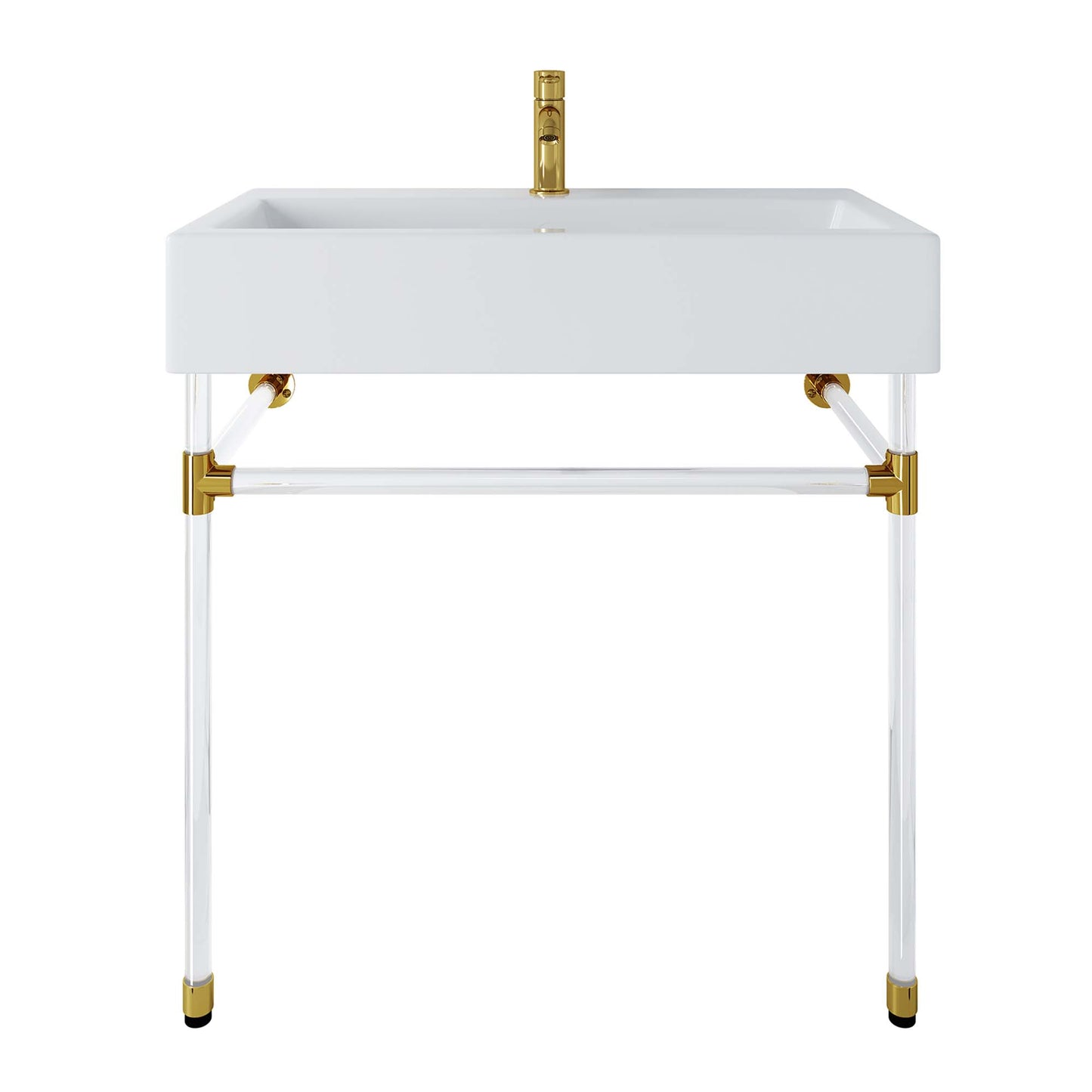 Modway Outlet Redeem 32" Acrylic Wall-Mount Bathroom Vanity by Modway  Bathroom Furniture Clear White - EEI-5539-ACR-WHI