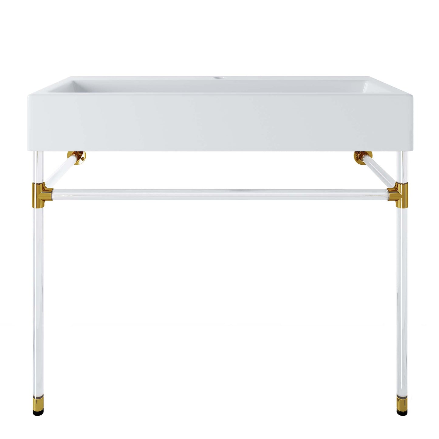 Modway Outlet Redeem 40" Acrylic Wall-Mount Bathroom Vanity by Modway  Bathroom Furniture Clear White - EEI-5543-ACR-WHI