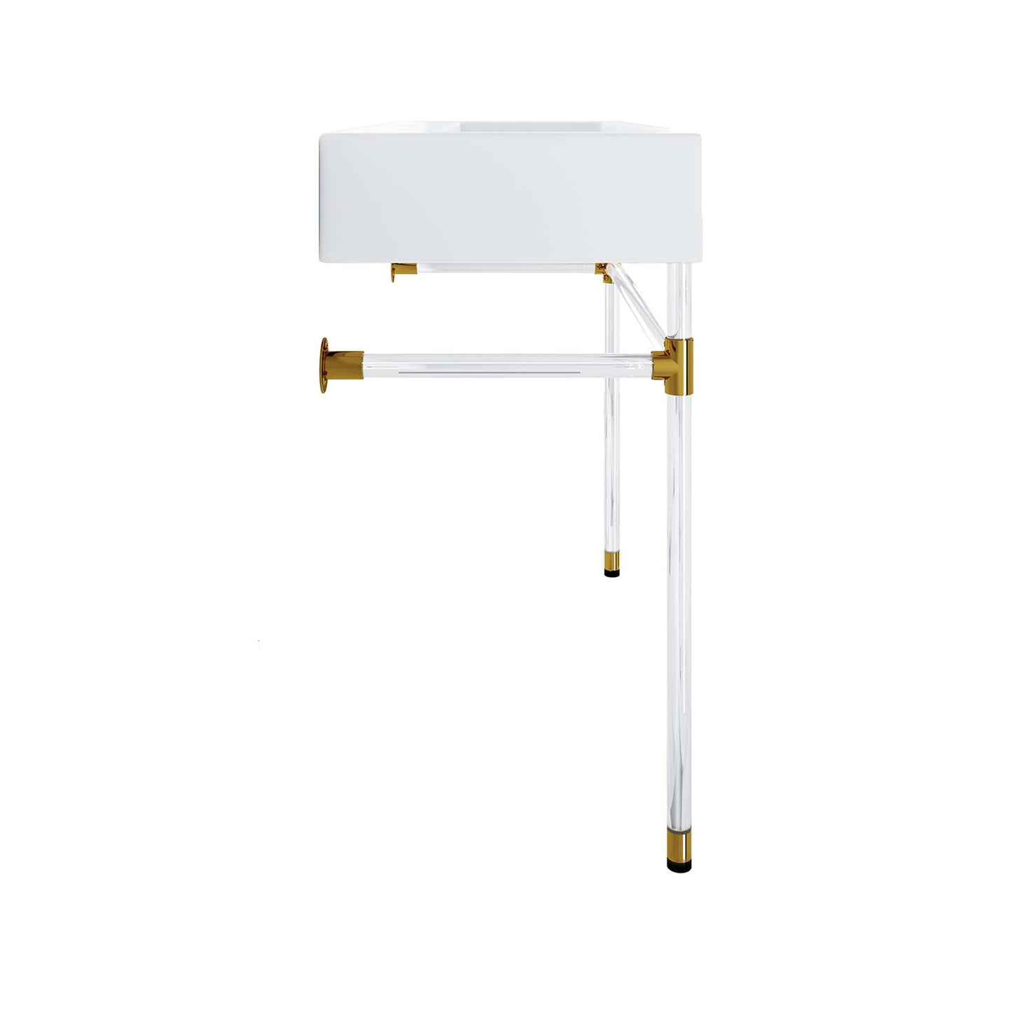 Modway Outlet Redeem 40" Acrylic Wall-Mount Bathroom Vanity by Modway  Bathroom Furniture Clear White - EEI-5543-ACR-WHI