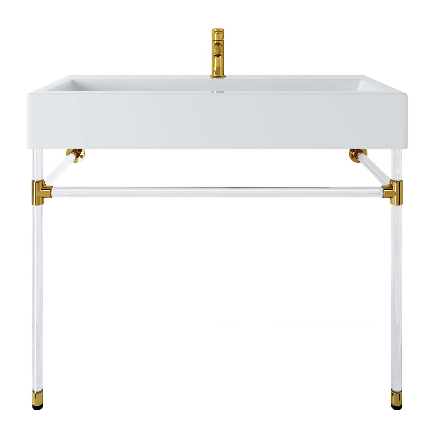 Modway Outlet Redeem 40" Acrylic Wall-Mount Bathroom Vanity by Modway  Bathroom Furniture Clear White - EEI-5543-ACR-WHI
