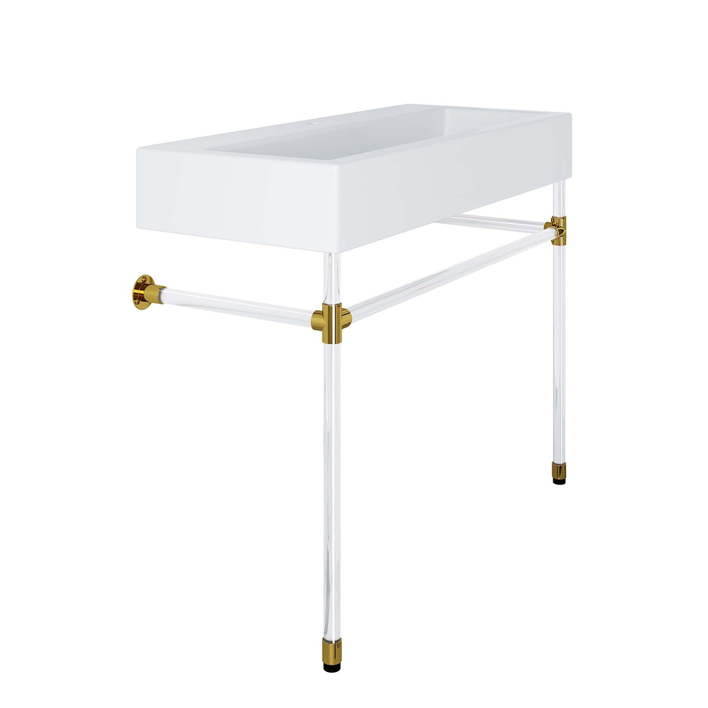 Modway Outlet Redeem 40" Acrylic Wall-Mount Bathroom Vanity by Modway  Bathroom Furniture Clear White - EEI-5543-ACR-WHI