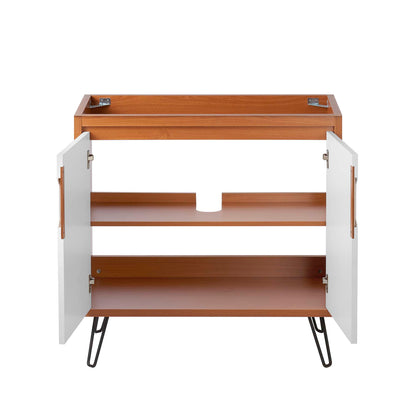 Modway Outlet Energize 36" Bathroom Vanity Cabinet (Sink Basin Not Included) by Modway  Bathroom Furniture Cherry White - EEI-5549-CHE-WHI