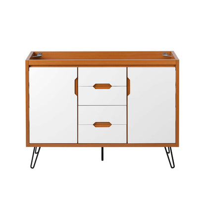 Modway Outlet Energize 48" Double Sink Compatible (Not Included) Bathroom Vanity Cabinet by Modway  Bathroom Furniture Cherry White - EEI-5552-CHE-WHI