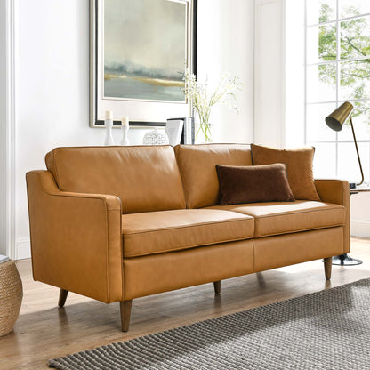 Modway - Impart Genuine Leather Sofa by Modway  Living Room Sofas and Armchairs Brown - EEI-5553-TAN