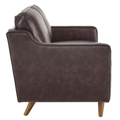 Modway - Impart Genuine Leather Loveseat by Modway  Living Room Sofas and Armchairs Brown - EEI-5554-BRN