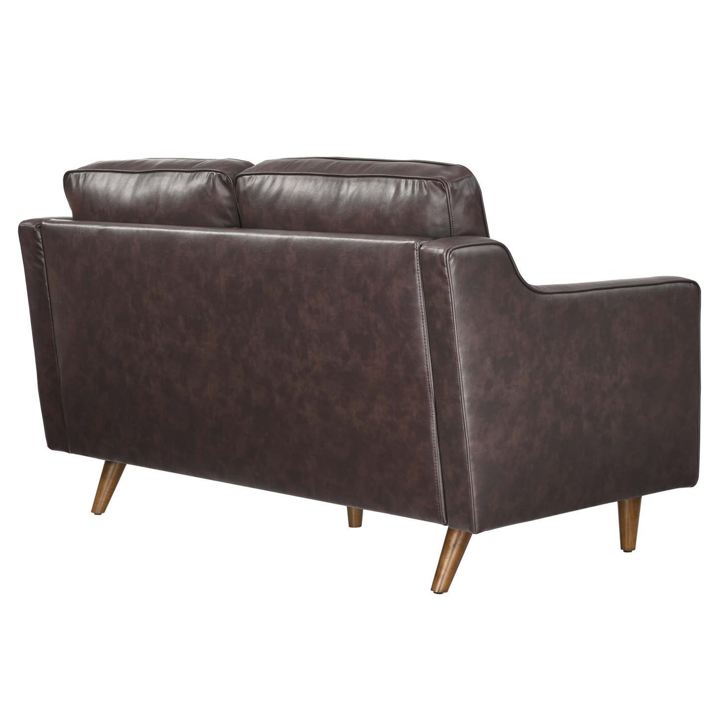 Modway - Impart Genuine Leather Loveseat by Modway  Living Room Sofas and Armchairs Brown - EEI-5554-BRN