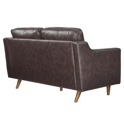 Modway - Impart Genuine Leather Loveseat by Modway  Living Room Sofas and Armchairs Brown - EEI-5554-BRN