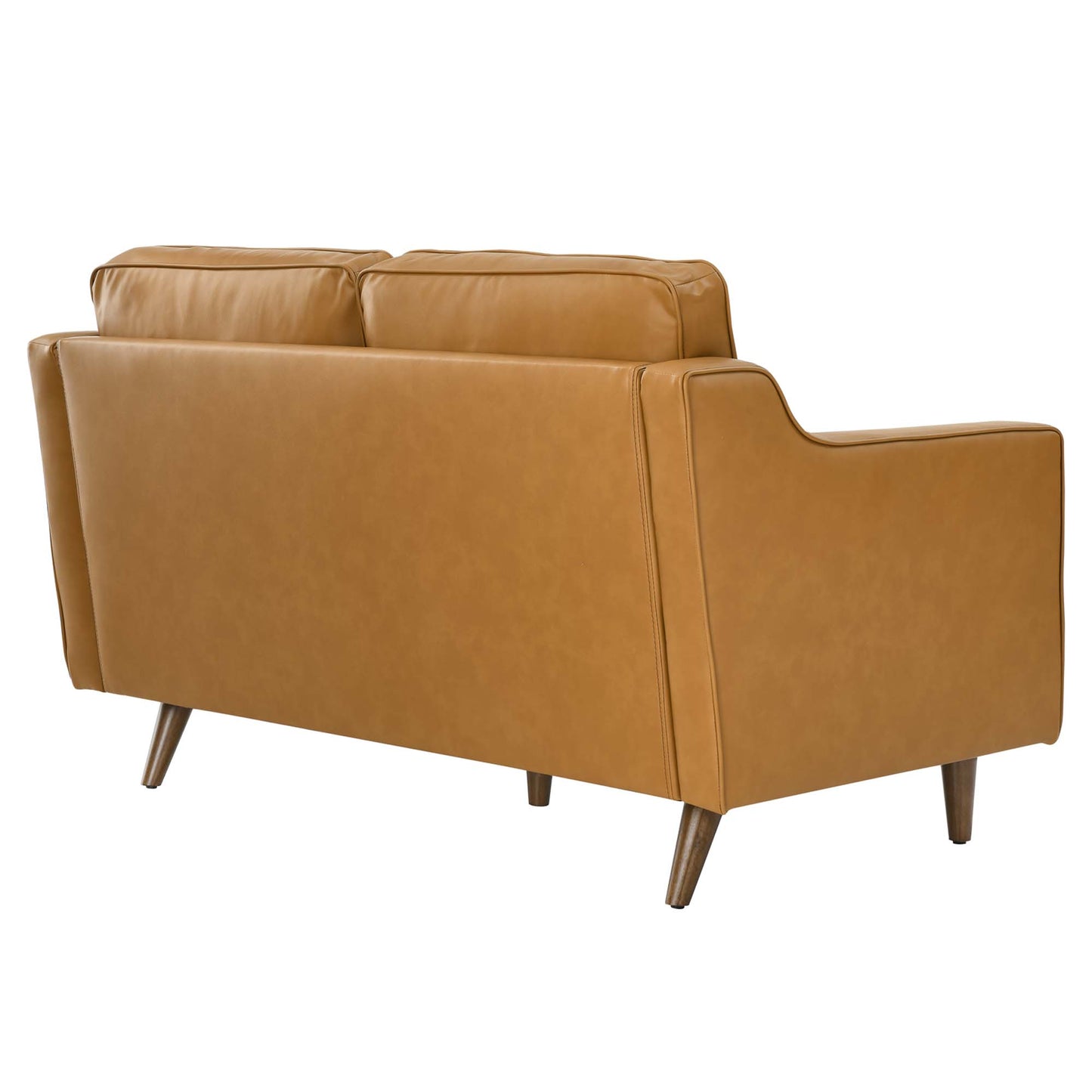 Modway - Impart Genuine Leather Loveseat by Modway  Living Room Sofas and Armchairs Brown - EEI-5554-TAN