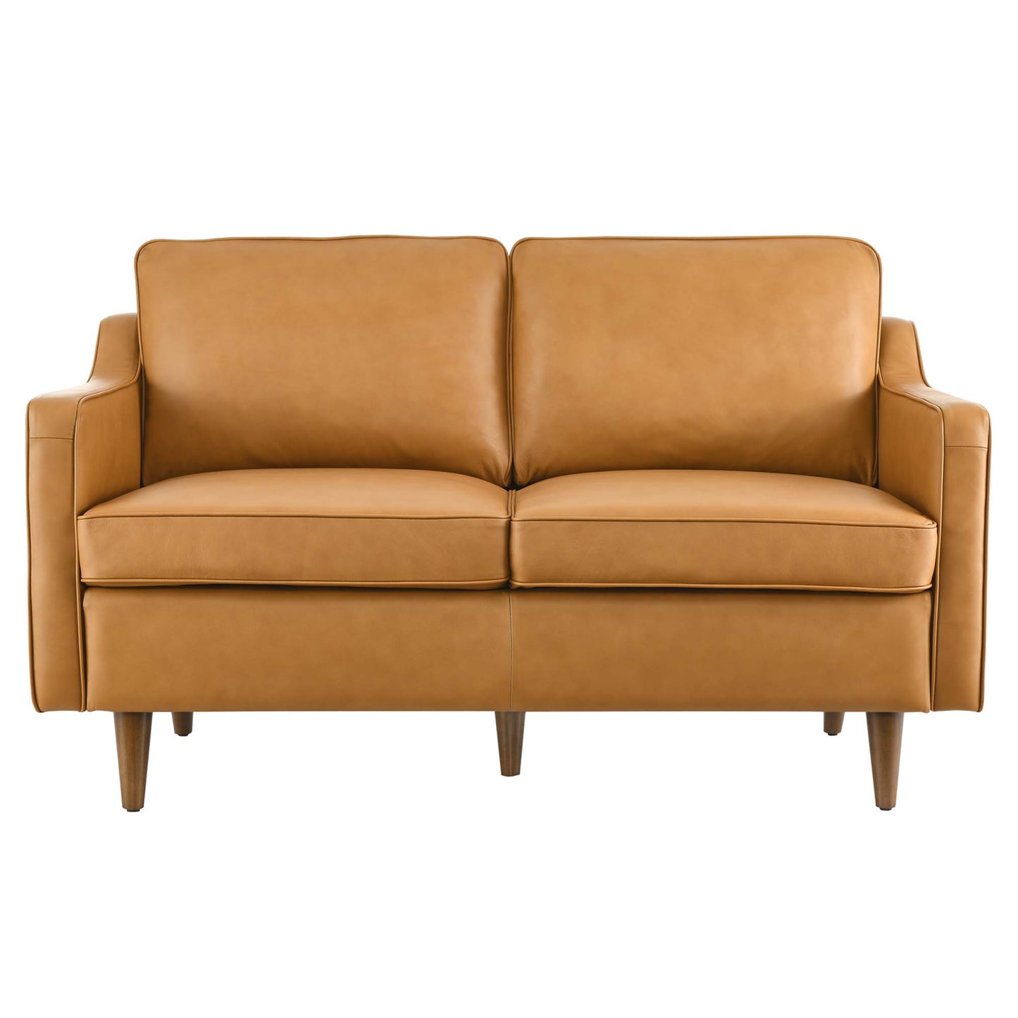 Modway - Impart Genuine Leather Loveseat by Modway  Living Room Sofas and Armchairs Brown - EEI-5554-TAN