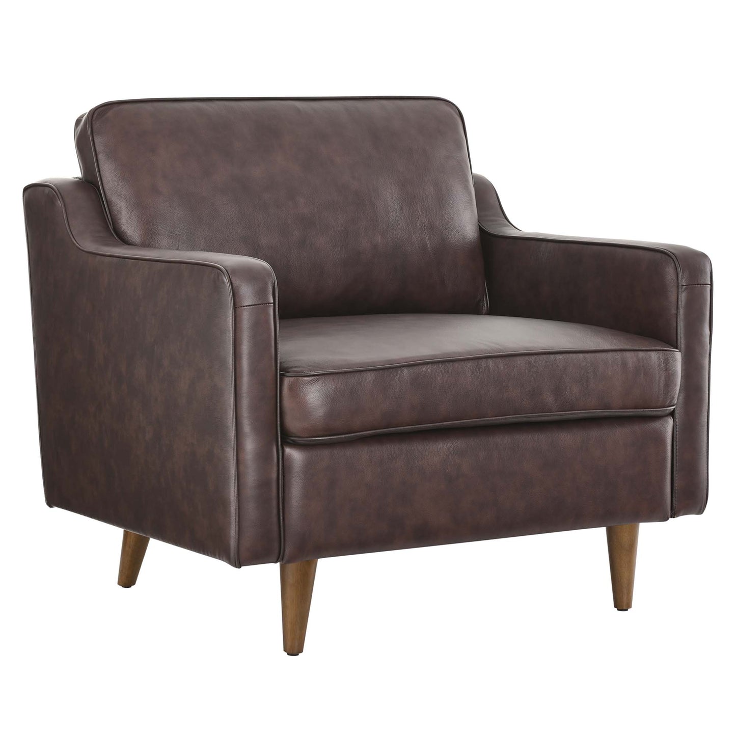 Modway - Impart Genuine Leather Armchair by Modway  Living Room Sofas and Armchairs Brown - EEI-5555-BRN