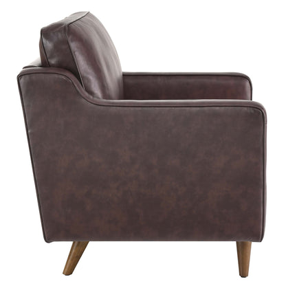 Modway - Impart Genuine Leather Armchair by Modway  Living Room Sofas and Armchairs Brown - EEI-5555-BRN