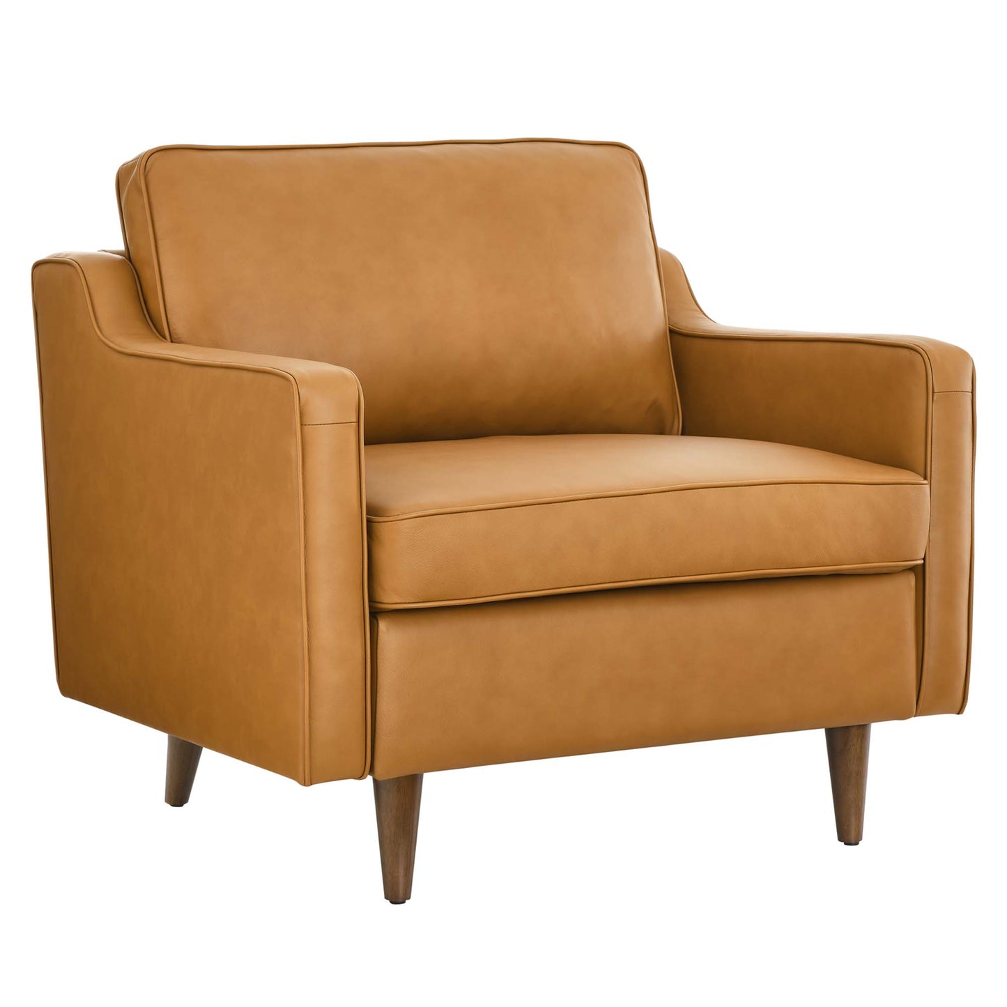 Modway - Impart Genuine Leather Armchair by Modway  Living Room Sofas and Armchairs Brown - EEI-5555-TAN