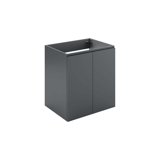 Modway Outlet Bryn 24" Wall-Mount Bathroom Vanity (Sink Basin Not Included) by Modway  Bathroom Furniture Gray - EEI-5557-GRY