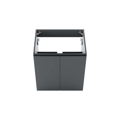 Modway Outlet Bryn 24" Wall-Mount Bathroom Vanity (Sink Basin Not Included) by Modway  Bathroom Furniture Gray - EEI-5557-GRY