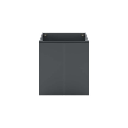 Modway Outlet Bryn 24" Wall-Mount Bathroom Vanity (Sink Basin Not Included) by Modway  Bathroom Furniture Gray - EEI-5557-GRY