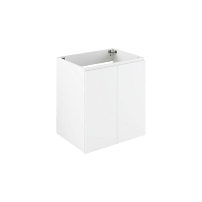 Modway Outlet Bryn 24" Wall-Mount Bathroom Vanity (Sink Basin Not Included) by Modway  Bathroom Furniture White - EEI-5557-WHI