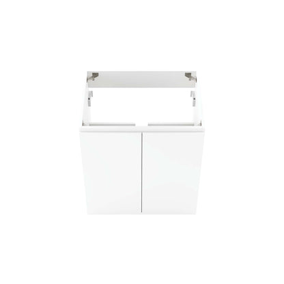 Modway Outlet Bryn 24" Wall-Mount Bathroom Vanity (Sink Basin Not Included) by Modway  Bathroom Furniture White - EEI-5557-WHI
