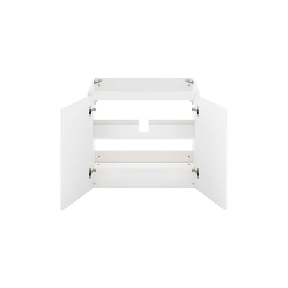 Modway Outlet Bryn 30" Wall-Mount Bathroom Vanity (Sink Basin Not Included) by Modway  Bathroom Furniture White - EEI-5558-WHI