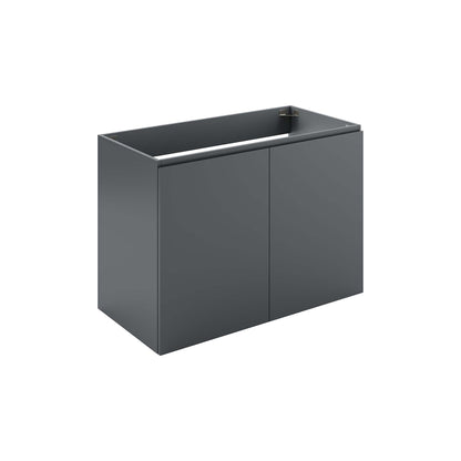 Modway Outlet Bryn 36" Wall-Mount Bathroom Vanity (Sink Basin Not Included) by Modway  Bathroom Furniture Gray - EEI-5559-GRY