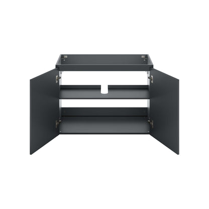 Modway Outlet Bryn 36" Wall-Mount Bathroom Vanity (Sink Basin Not Included) by Modway  Bathroom Furniture Gray - EEI-5559-GRY