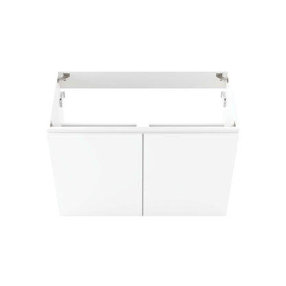 Modway Outlet Bryn 36" Wall-Mount Bathroom Vanity (Sink Basin Not Included) by Modway  Bathroom Furniture White - EEI-5559-WHI