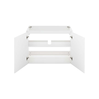 Modway Outlet Bryn 36" Wall-Mount Bathroom Vanity (Sink Basin Not Included) by Modway  Bathroom Furniture White - EEI-5559-WHI