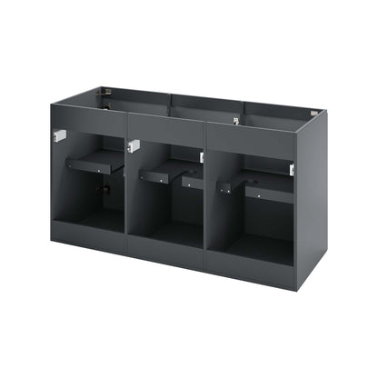 Modway Outlet Bryn 48" Wall-Mount Bathroom Vanity (Sink Basin Not Included) by Modway  Bathroom Furniture Gray - EEI-5560-GRY