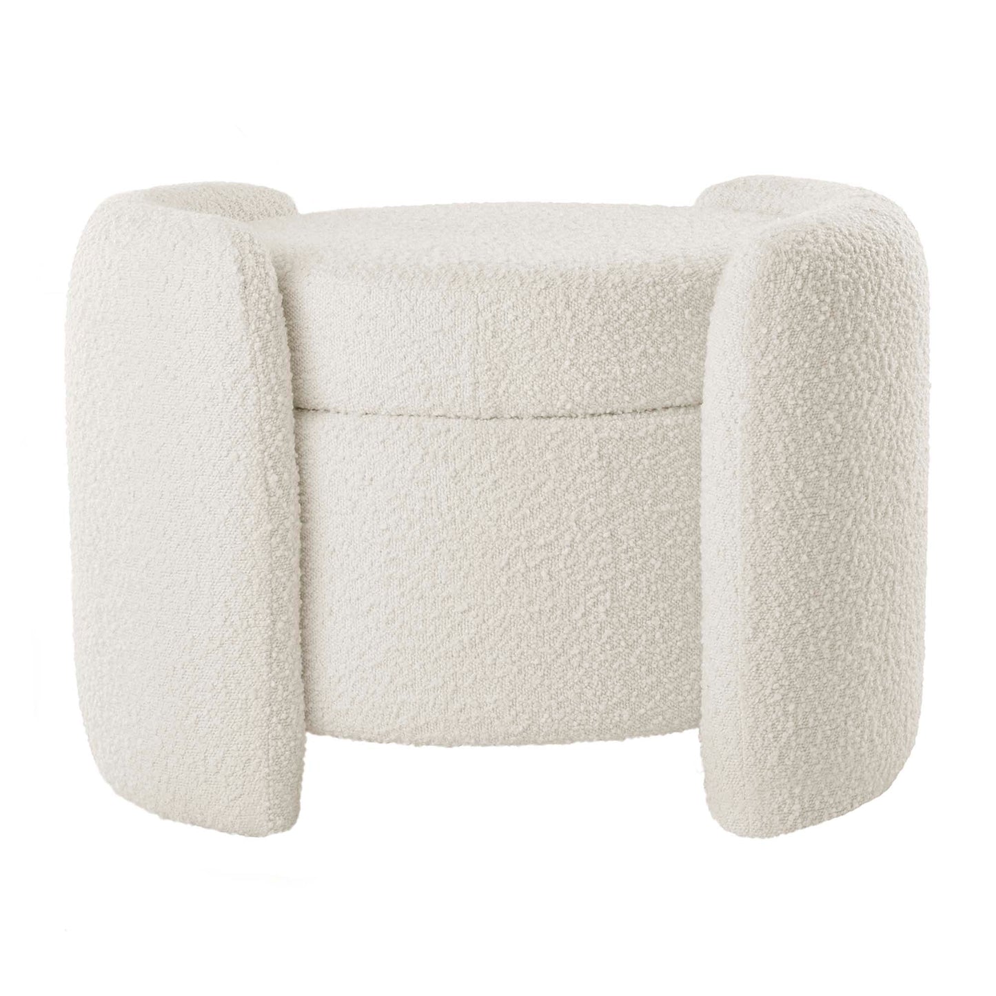 Modway - Nebula Boucle Upholstered Ottoman by Modway  Living Room Sofas and Armchairs White - EEI-5561-IVO