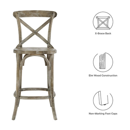 Modway - Gear Counter Stool by Modway  Bar and Dining Bar and Counter Stools Gray - EEI-5562-GRY