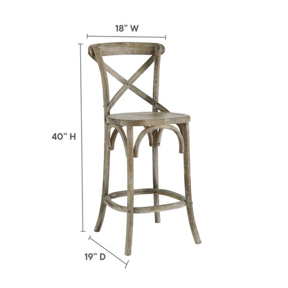 Modway - Gear Counter Stool by Modway  Bar and Dining Bar and Counter Stools Gray - EEI-5562-GRY