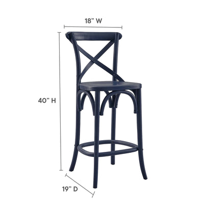 Modway - Gear Counter Stool by Modway  Bar and Dining Bar and Counter Stools Blue - EEI-5562-MID