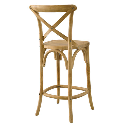 Modway - Gear Counter Stool by Modway  Bar and Dining Bar and Counter Stools Brown - EEI-5562-NAT
