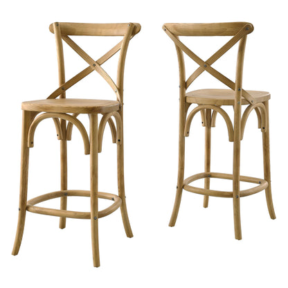 Modway - Gear Counter Stool by Modway  Bar and Dining Bar and Counter Stools Brown - EEI-5562-NAT
