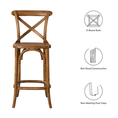 Modway - Gear Counter Stool by Modway  Bar and Dining Bar and Counter Stools Brown - EEI-5562-WAL
