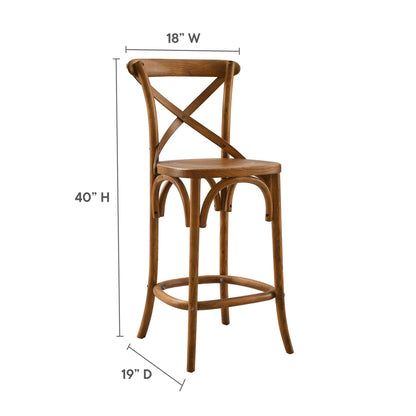 Modway - Gear Counter Stool by Modway  Bar and Dining Bar and Counter Stools Brown - EEI-5562-WAL