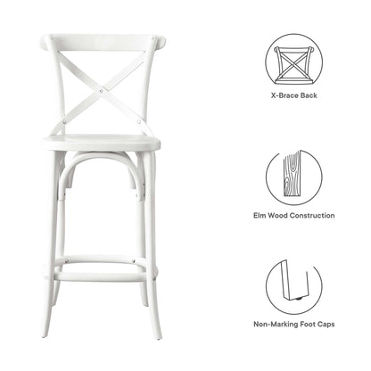 Modway - Gear Counter Stool by Modway  Bar and Dining Bar and Counter Stools White - EEI-5562-WHI