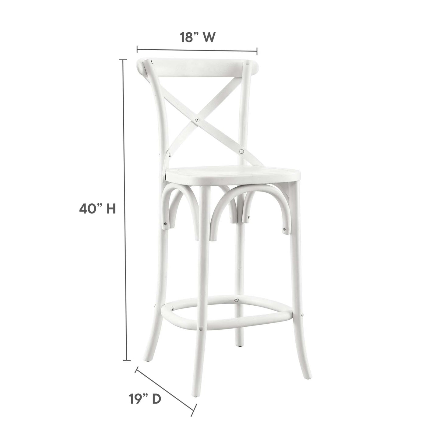Modway - Gear Counter Stool by Modway  Bar and Dining Bar and Counter Stools White - EEI-5562-WHI
