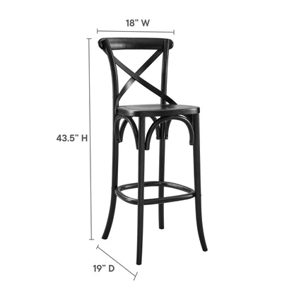 Modway - Gear Bar Stool by Modway  Bar and Dining Bar and Counter Stools Black - EEI-5563-BLK