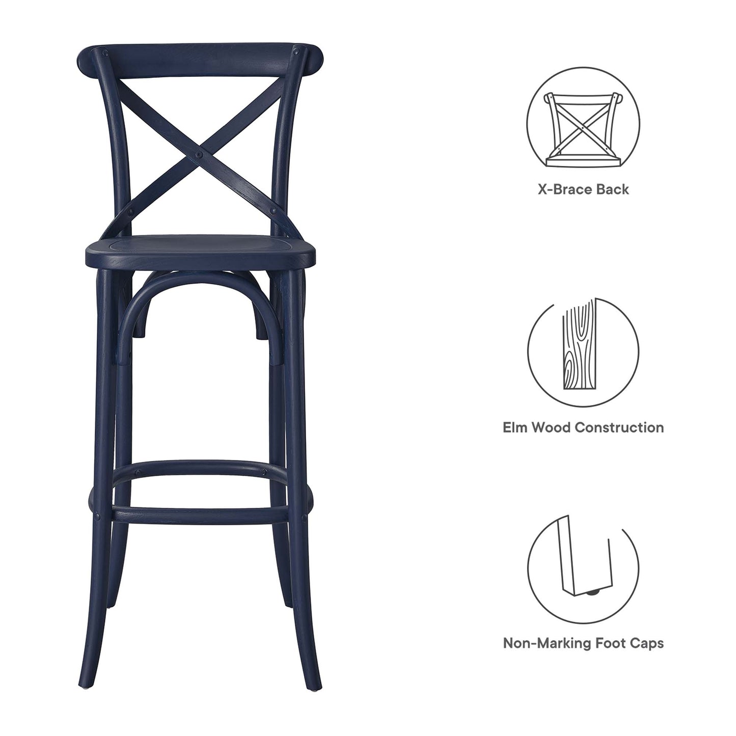 Modway - Gear Bar Stool by Modway  Bar and Dining Bar and Counter Stools Blue - EEI-5563-MID
