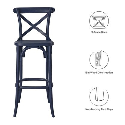 Modway - Gear Bar Stool by Modway  Bar and Dining Bar and Counter Stools Blue - EEI-5563-MID