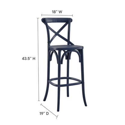 Modway - Gear Bar Stool by Modway  Bar and Dining Bar and Counter Stools Blue - EEI-5563-MID
